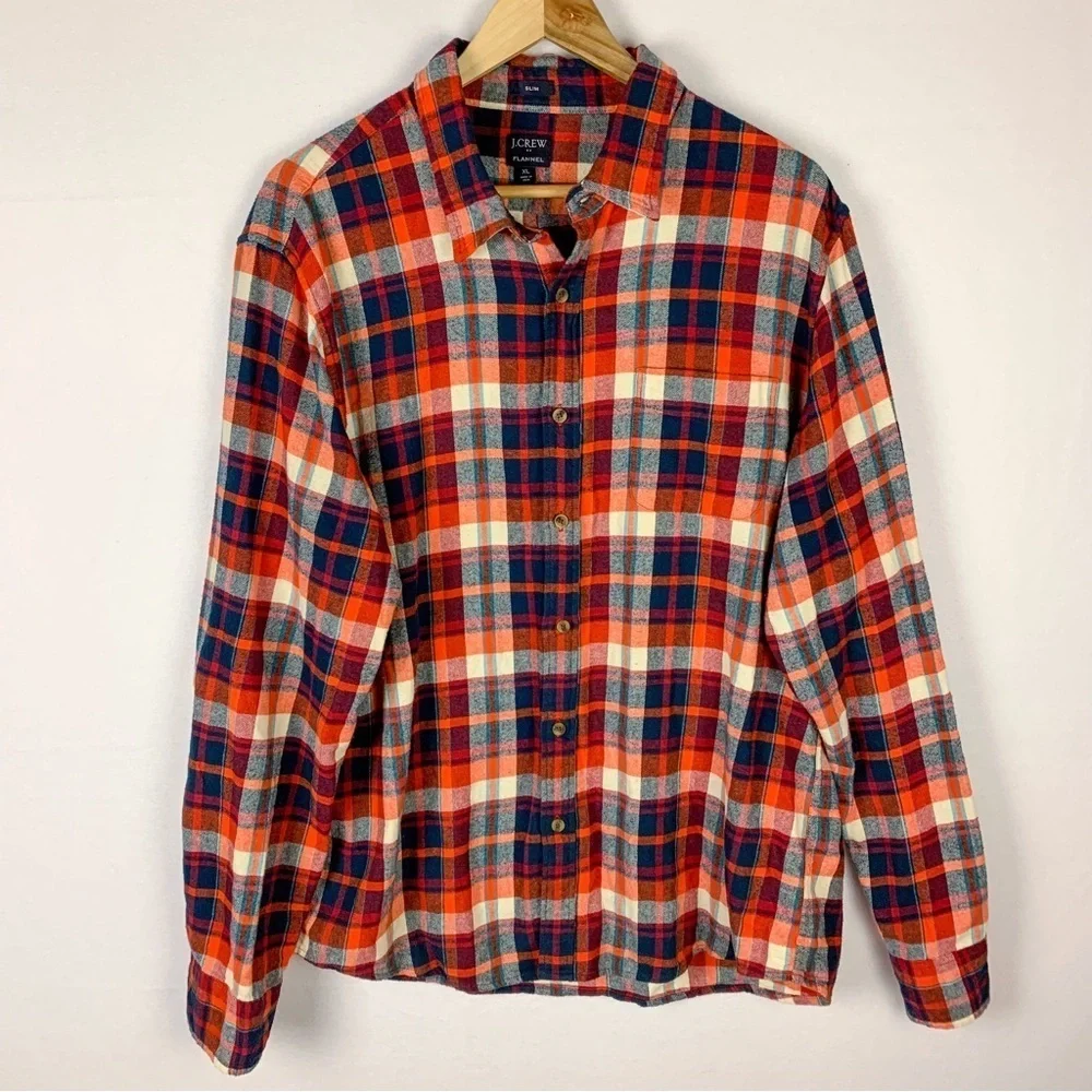 J. Crew Plaid Slim Fit Flannel Button Down Shirt